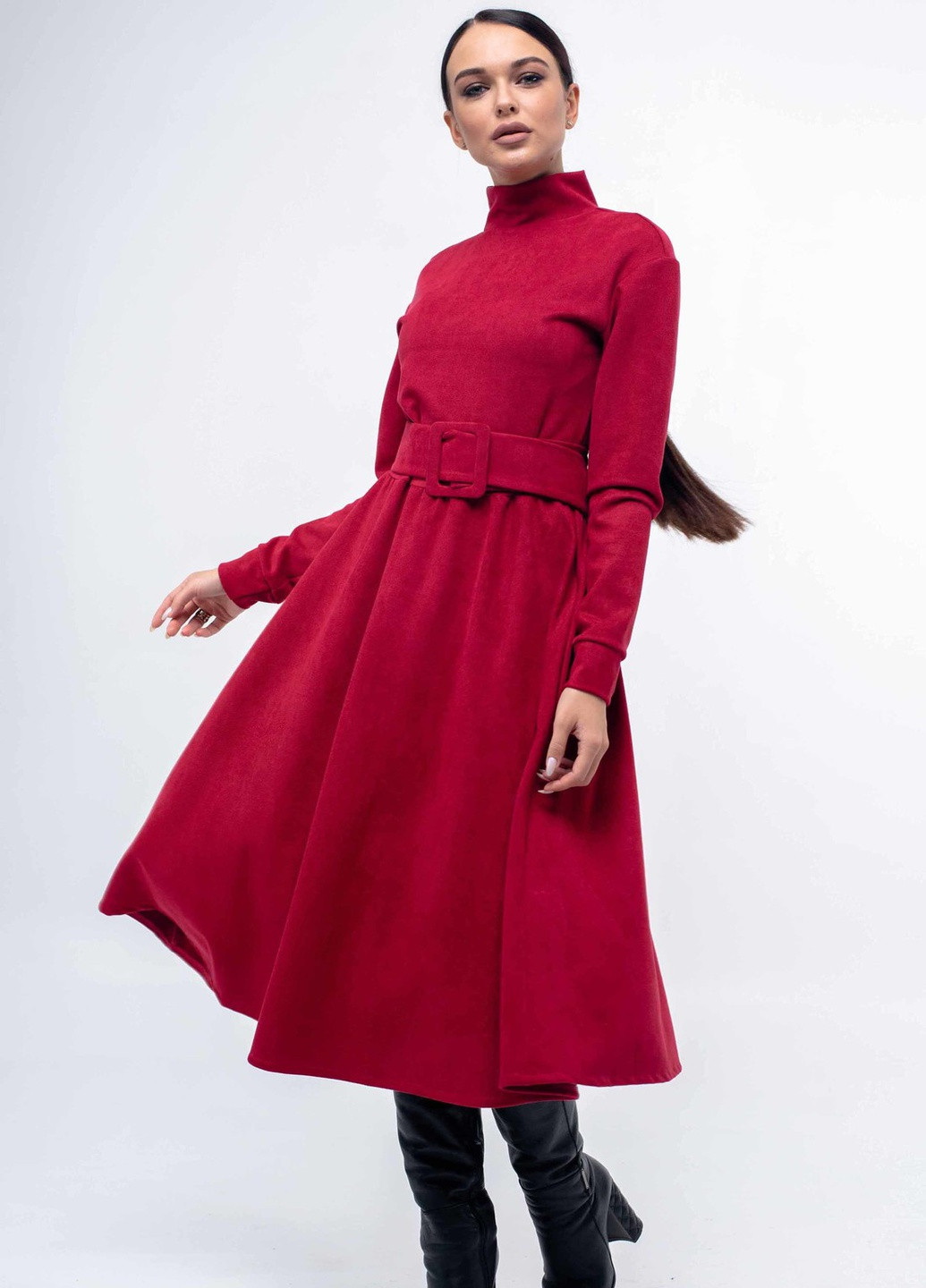 Малинова кежуал сукня Ри Мари однотонна