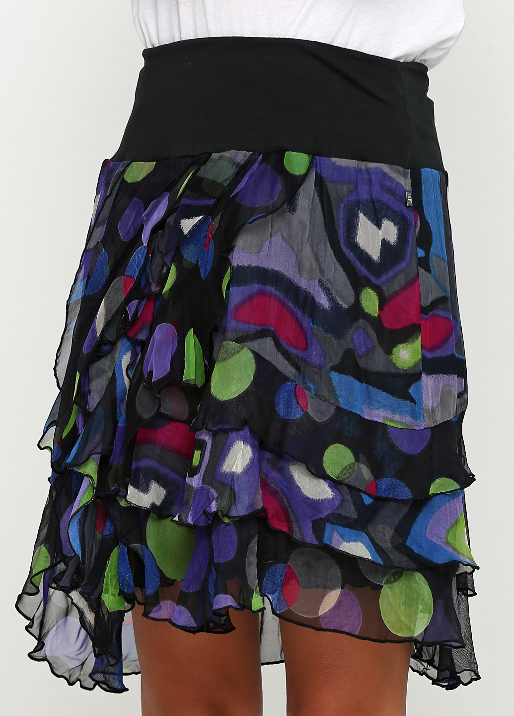 Разноцветная кэжуал с абстрактным узором юбка Dept а-силуэта (трапеция)