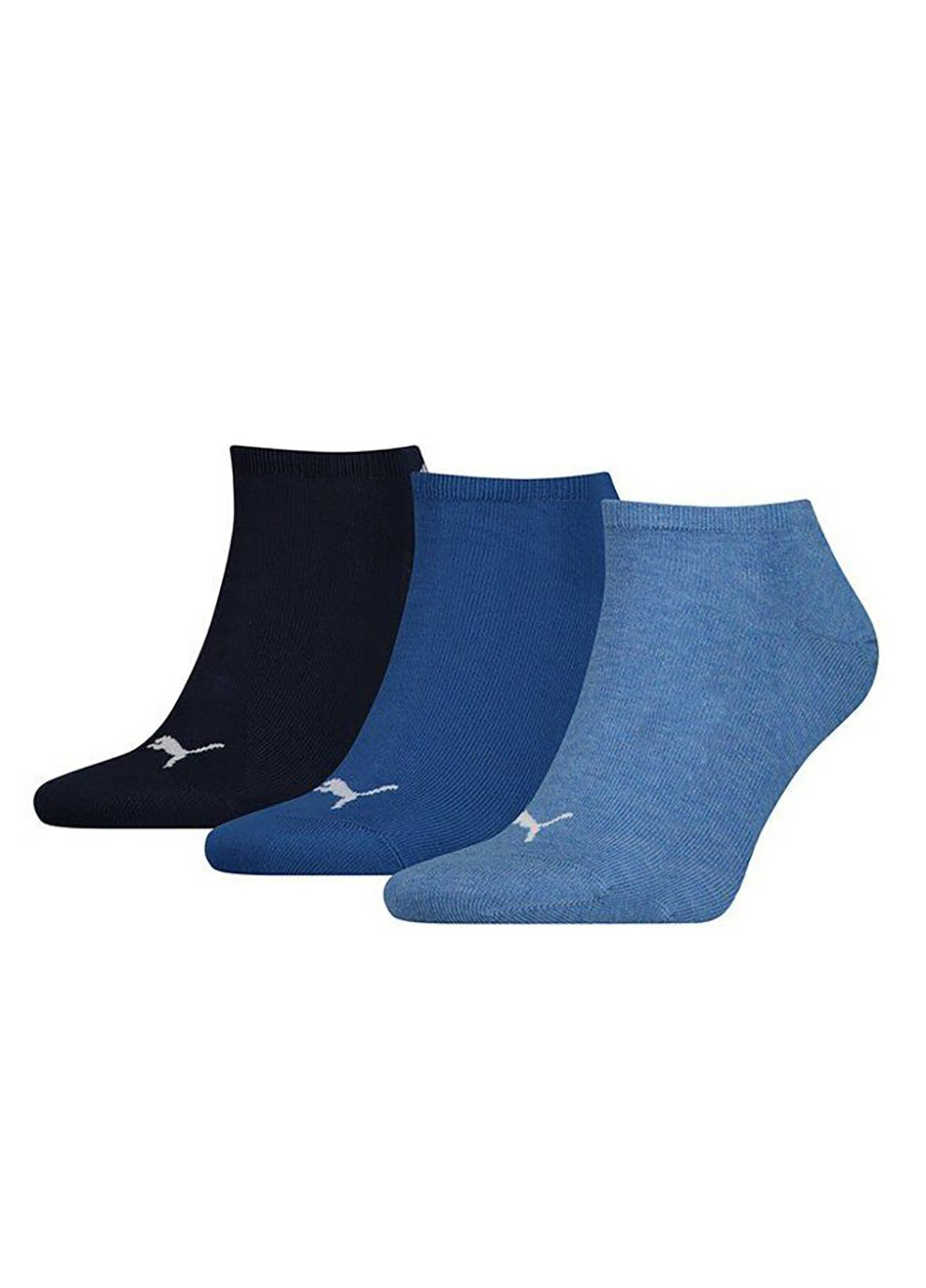 Носки Unisex Sneaker Plain 3-pack dark blue/blue — 261080001-001 Puma (254342849)
