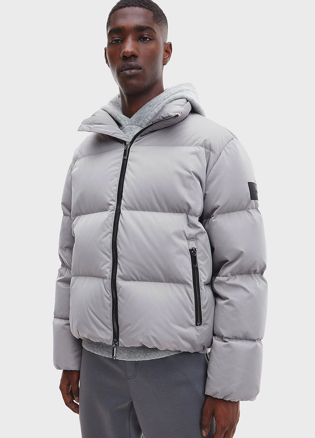 Серая демисезонная куртка Calvin Klein