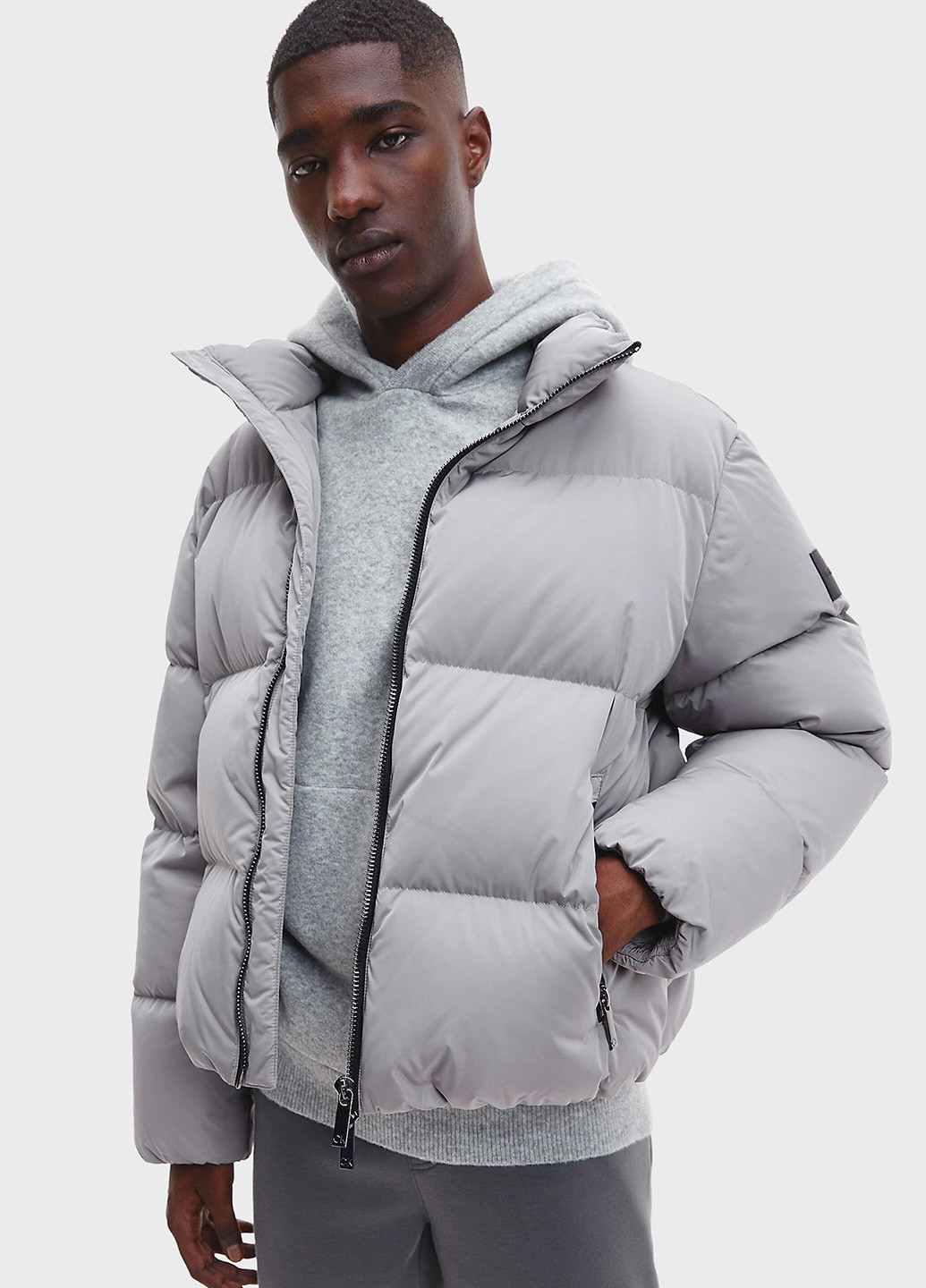 Серая демисезонная куртка Calvin Klein