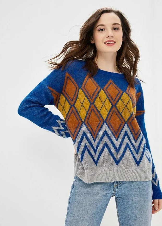 Комбинированный демисезонный свитер United Colors of Benetton