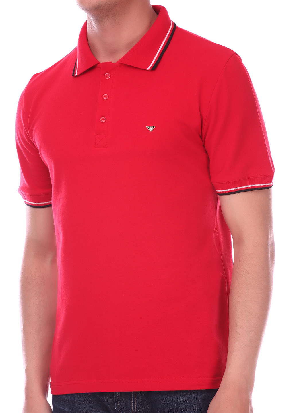 Красная футболка-поло для мужчин Патріот Планета