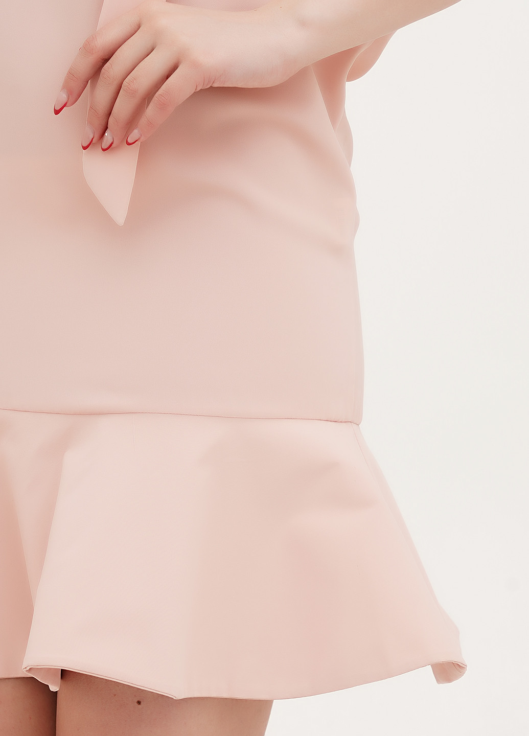 Персикова коктейльна, кежуал сукня а-силует, з відкритими плечима Babylon однотонна