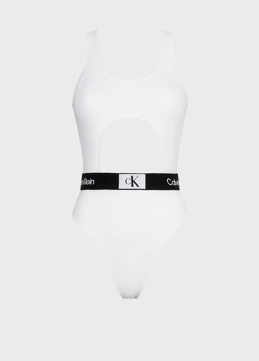 Білий літній купальник монокіні, суцільний Calvin Klein