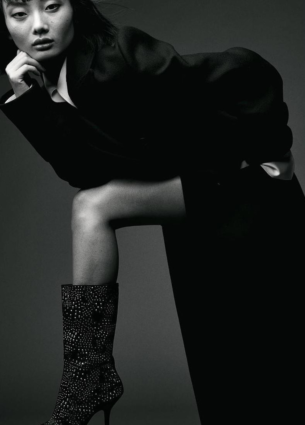 Черные демисезонная ботильоны H&M