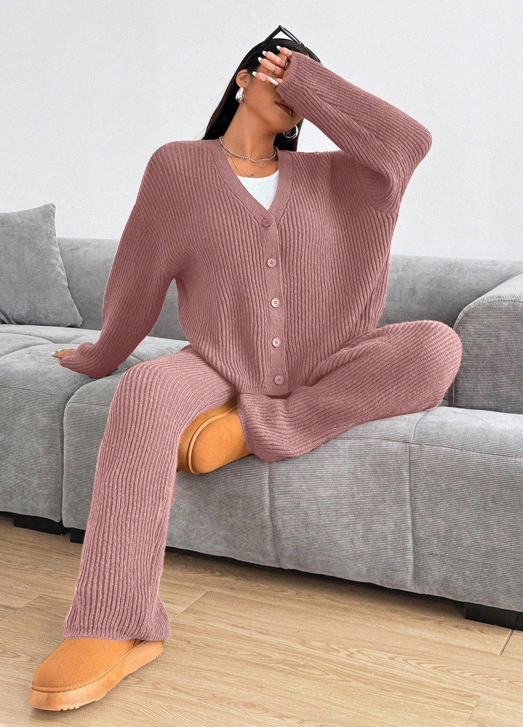 Костюм (кардиган, штани) SHEIN (341744004)