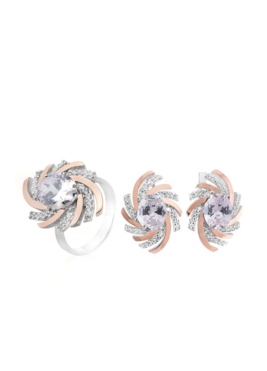 Комплект украшений (кольцо, серьги) Silver Style (119065983)