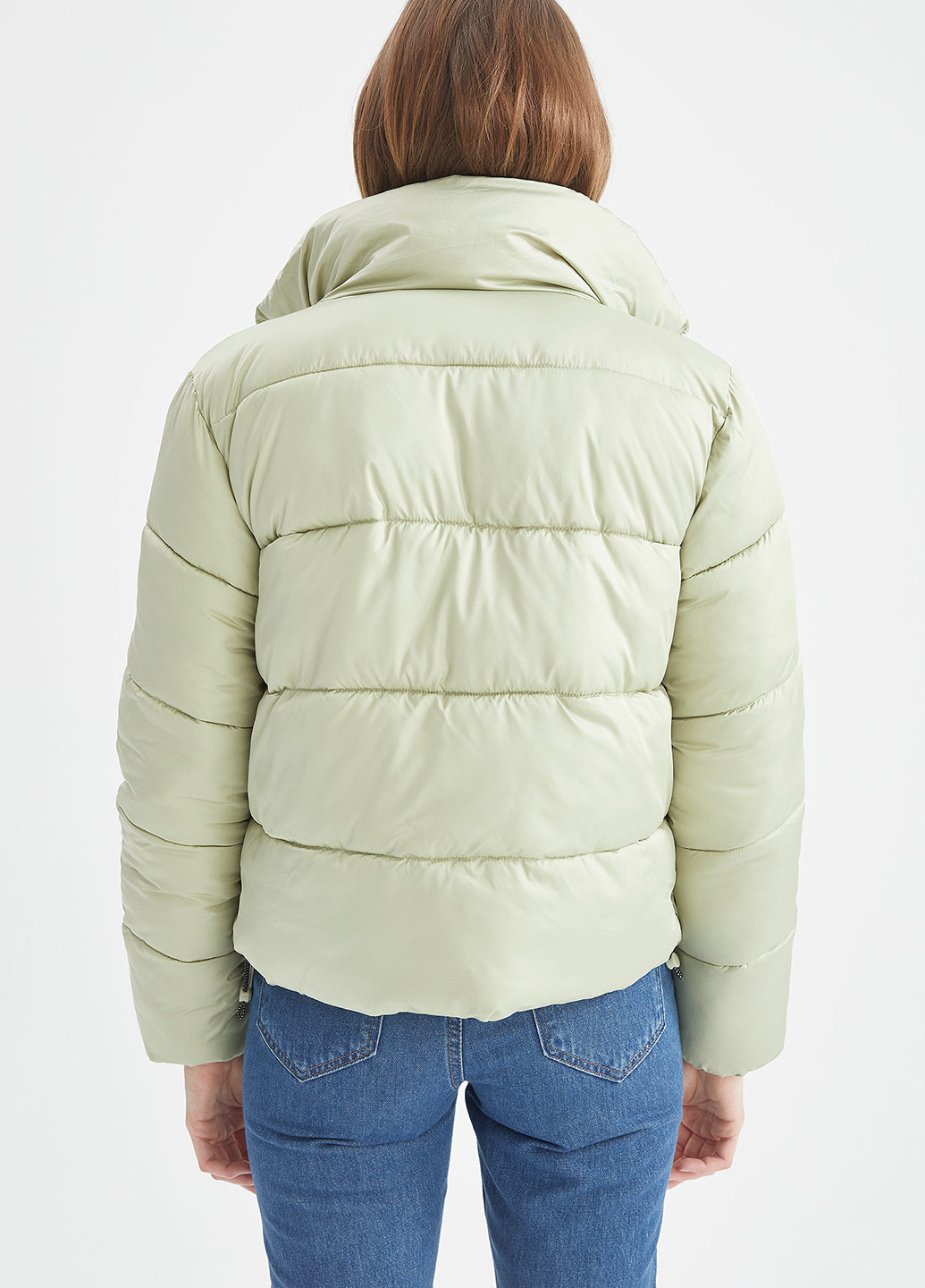 Оливковая зимняя куртка DeFacto