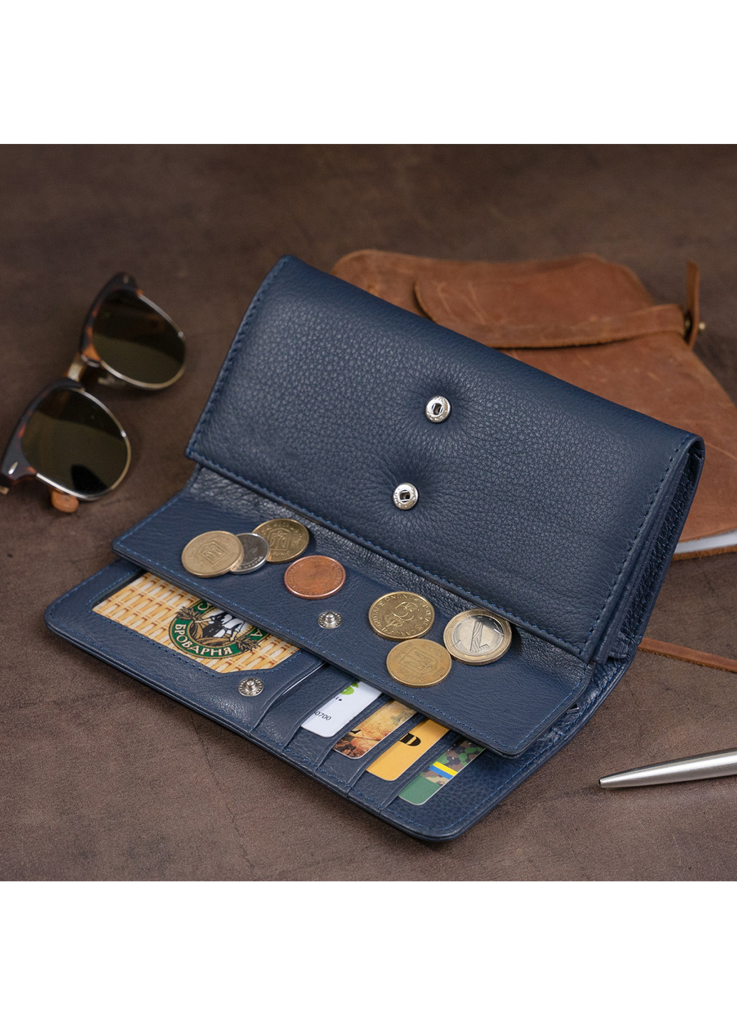 Женский кожаный кошелек 18,5х9,5х2,5 см st leather (229460960)