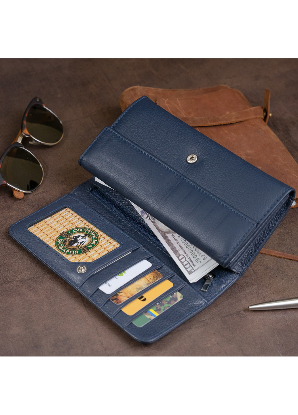 Женский кожаный кошелек 18,5х9,5х2,5 см st leather (229460960)