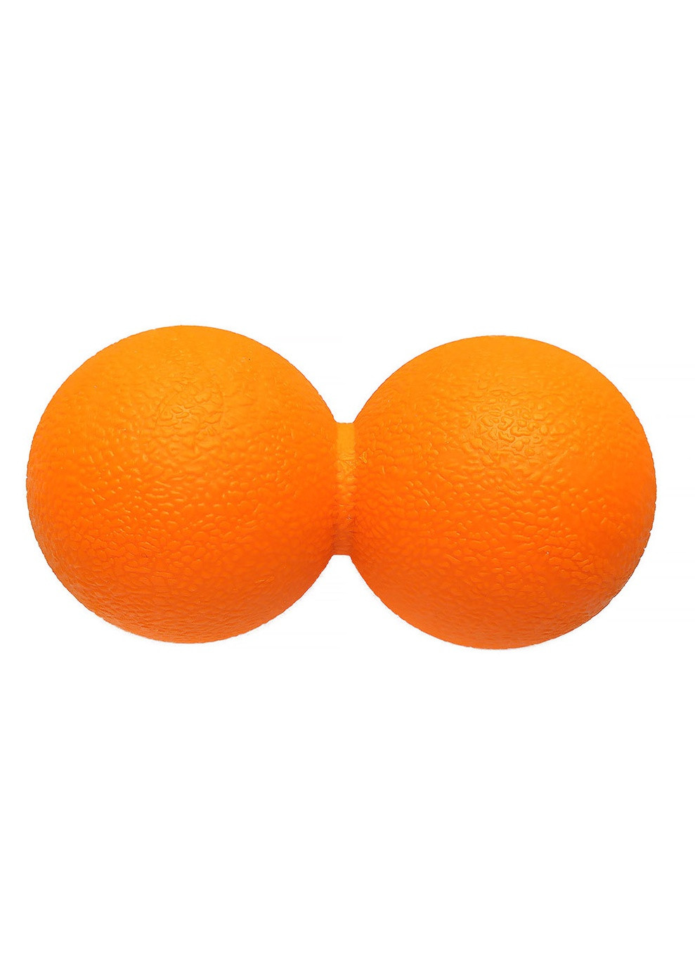 Массажный мячик двойной TPR 6,2х12,5 см оранжевый (мяч для массажа спины, миофасциального релиза и самомассажа) EasyFit (243205388)