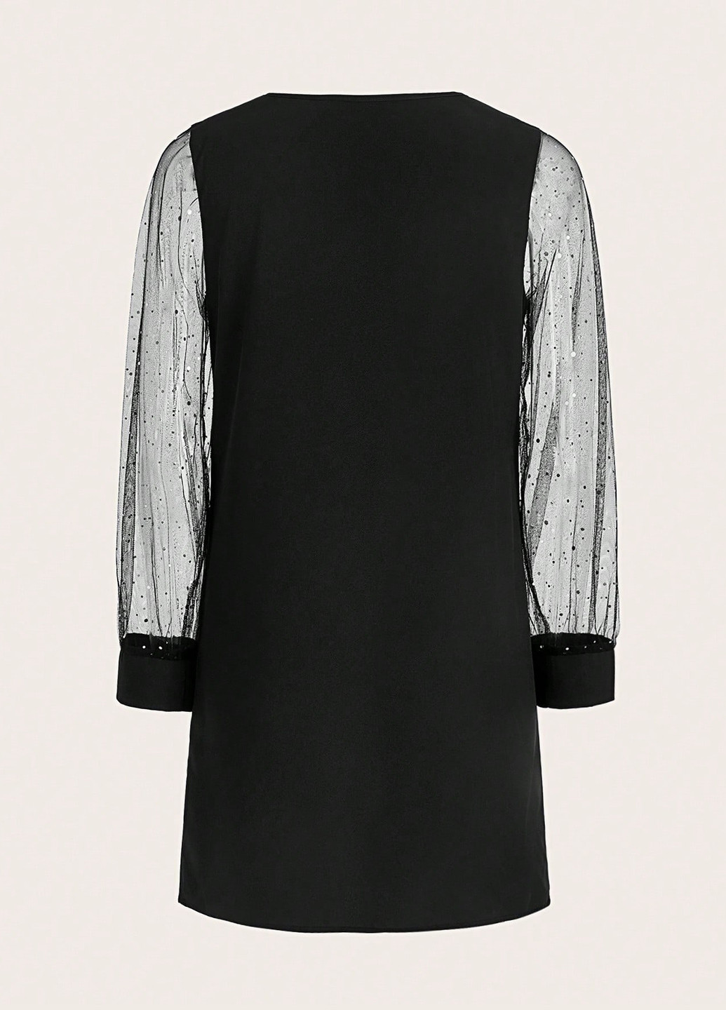 Чорна кежуал, коктейльна сукня SHEIN однотонна