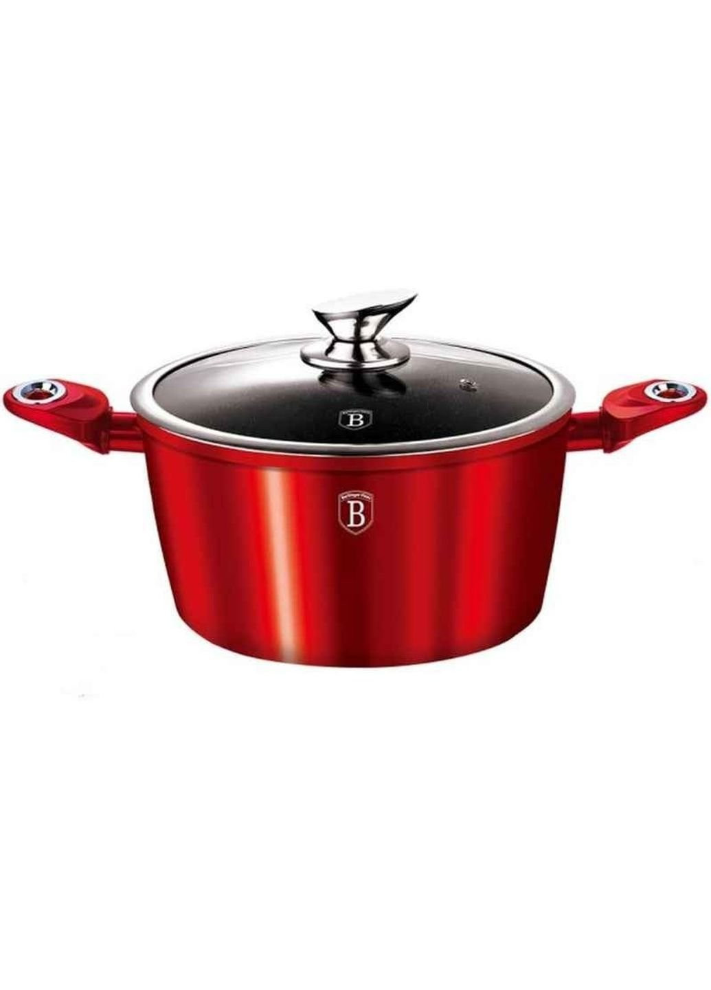 Кастрюля со стеклянной крышкой BH-1257-N 24 см 4.5 л Berlinger Haus (253627216)