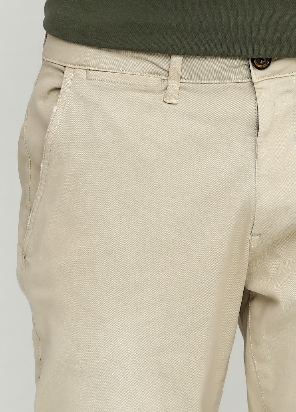 Светло-бежевые кэжуал демисезонные со средней талией брюки Pepe Jeans