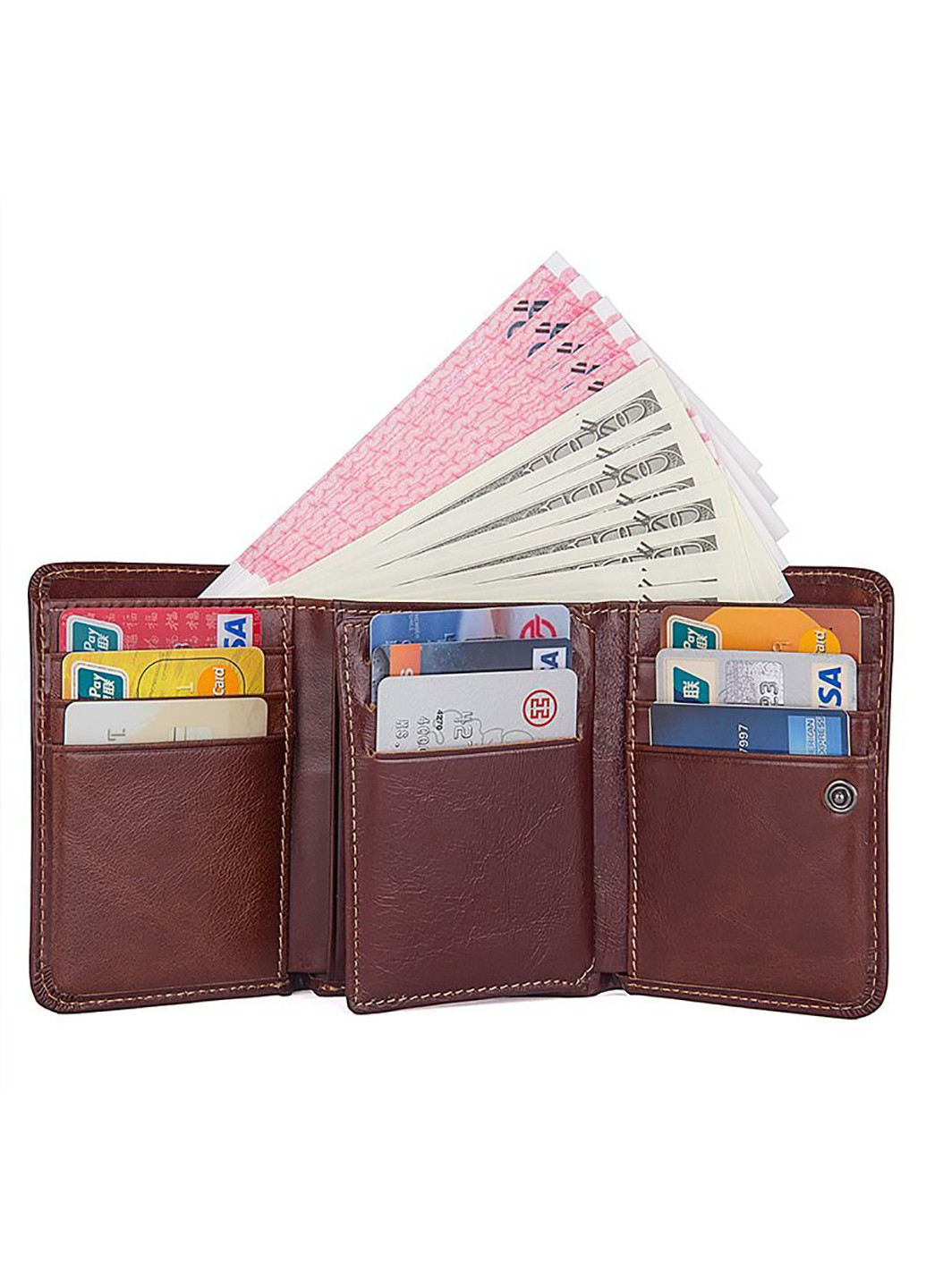 Чоловік шкіряний гаманець 11x8 см Vintage (242189230)