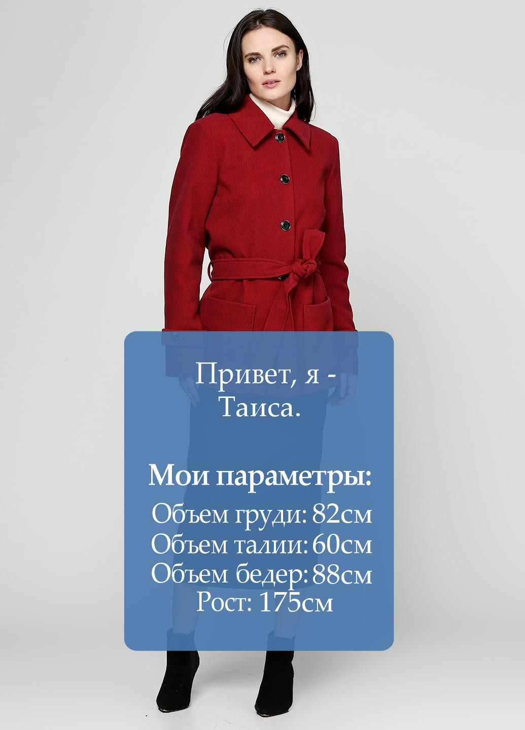Бордовое демисезонное Пальто Anna Yakovenko