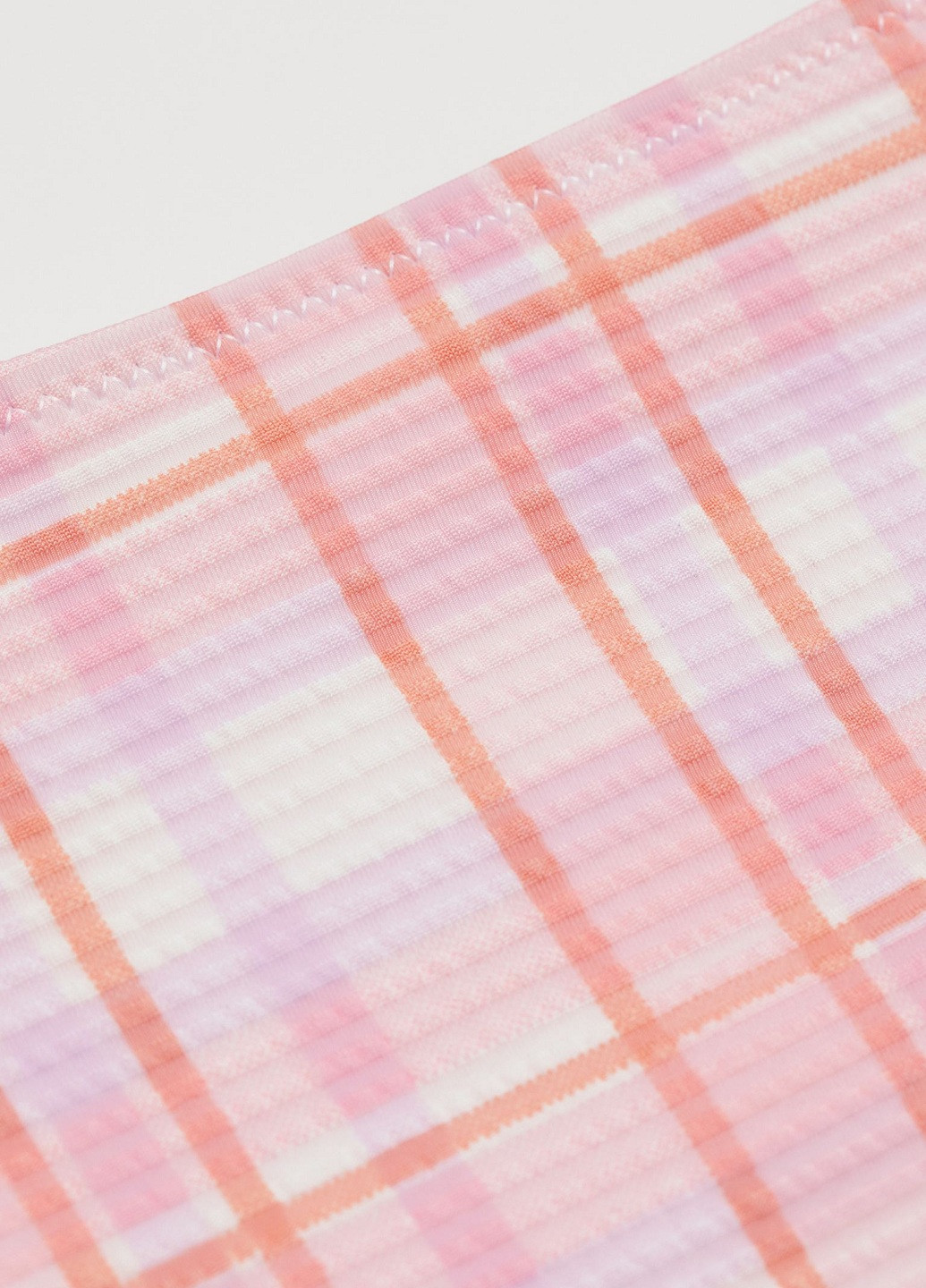 Розовые купальные трусики-плавки в клетку H&M
