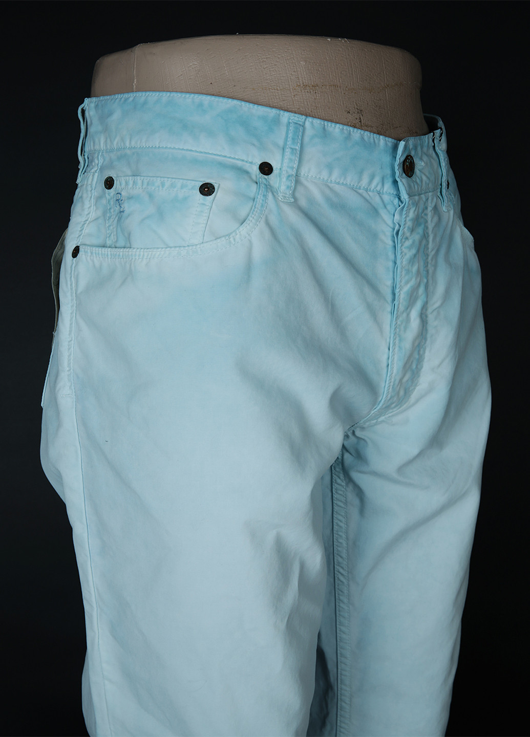 Голубые демисезонные слим джинсы Ralph Lauren