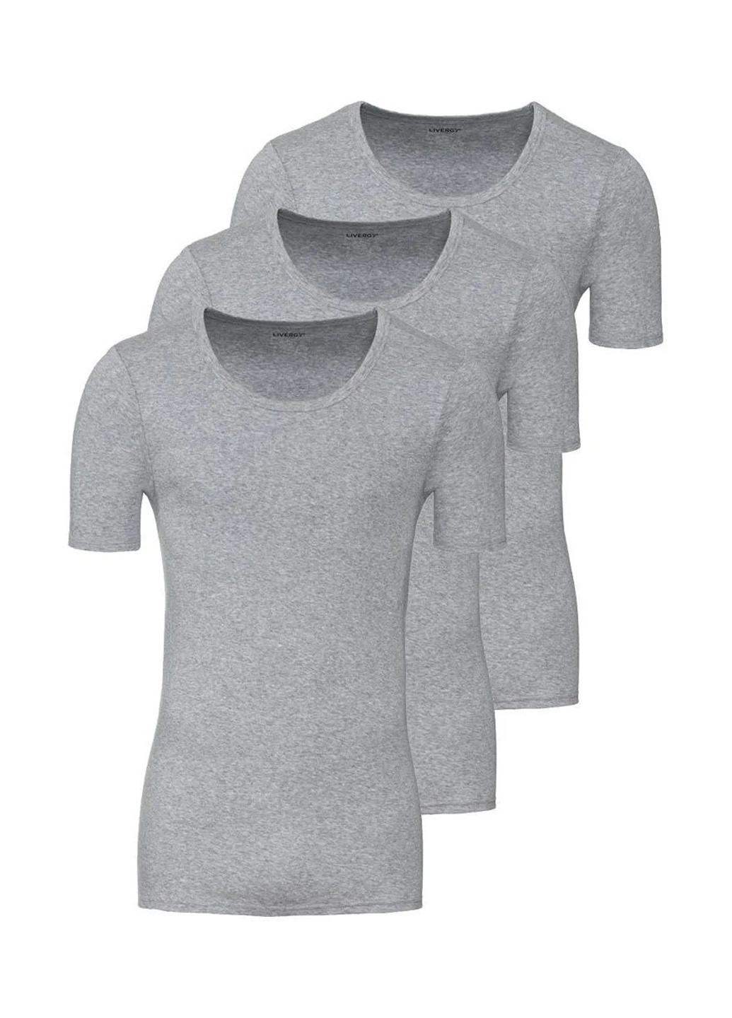 Сіра футболка (3 шт.) з коротким рукавом Livergy