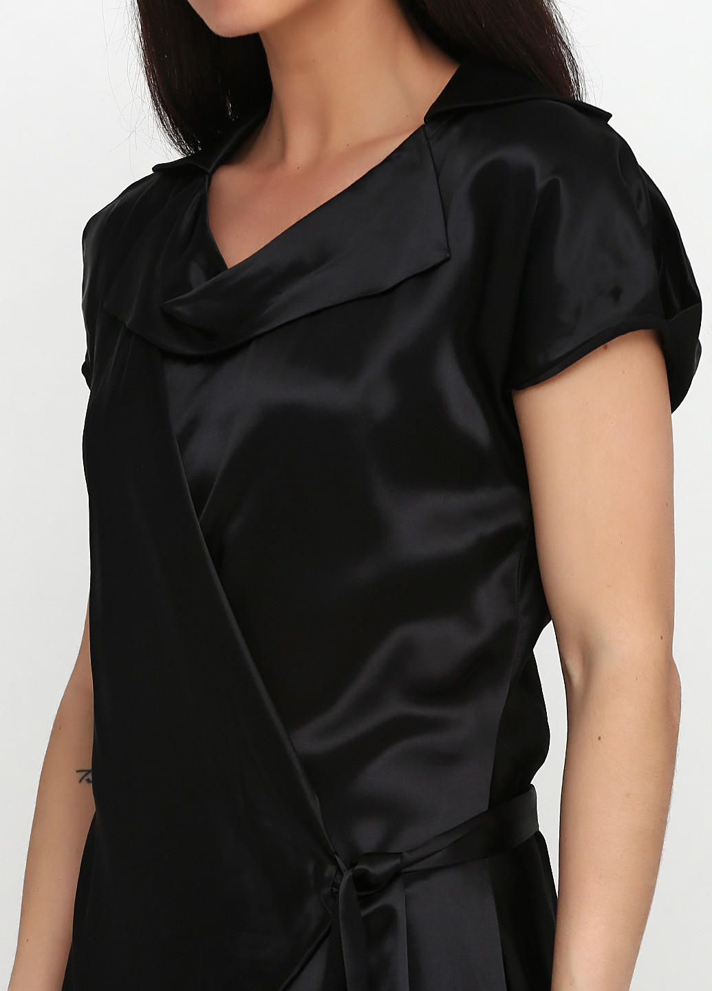 Черное кэжуал платье Podolyan однотонное