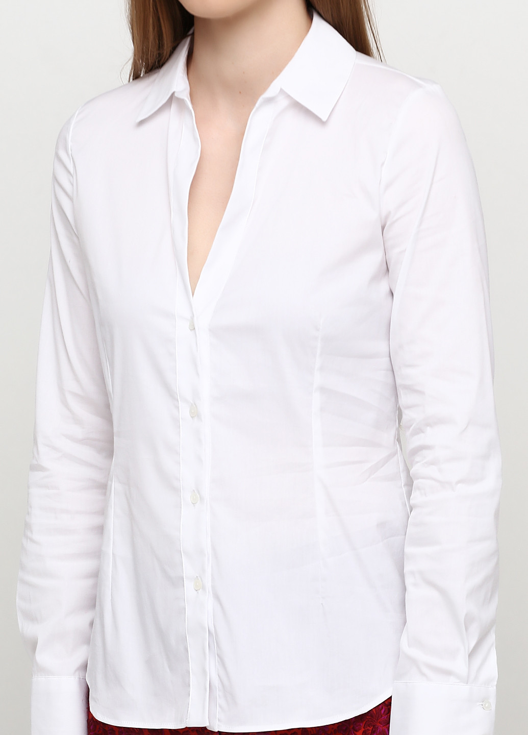 Белая классическая рубашка однотонная Uterque