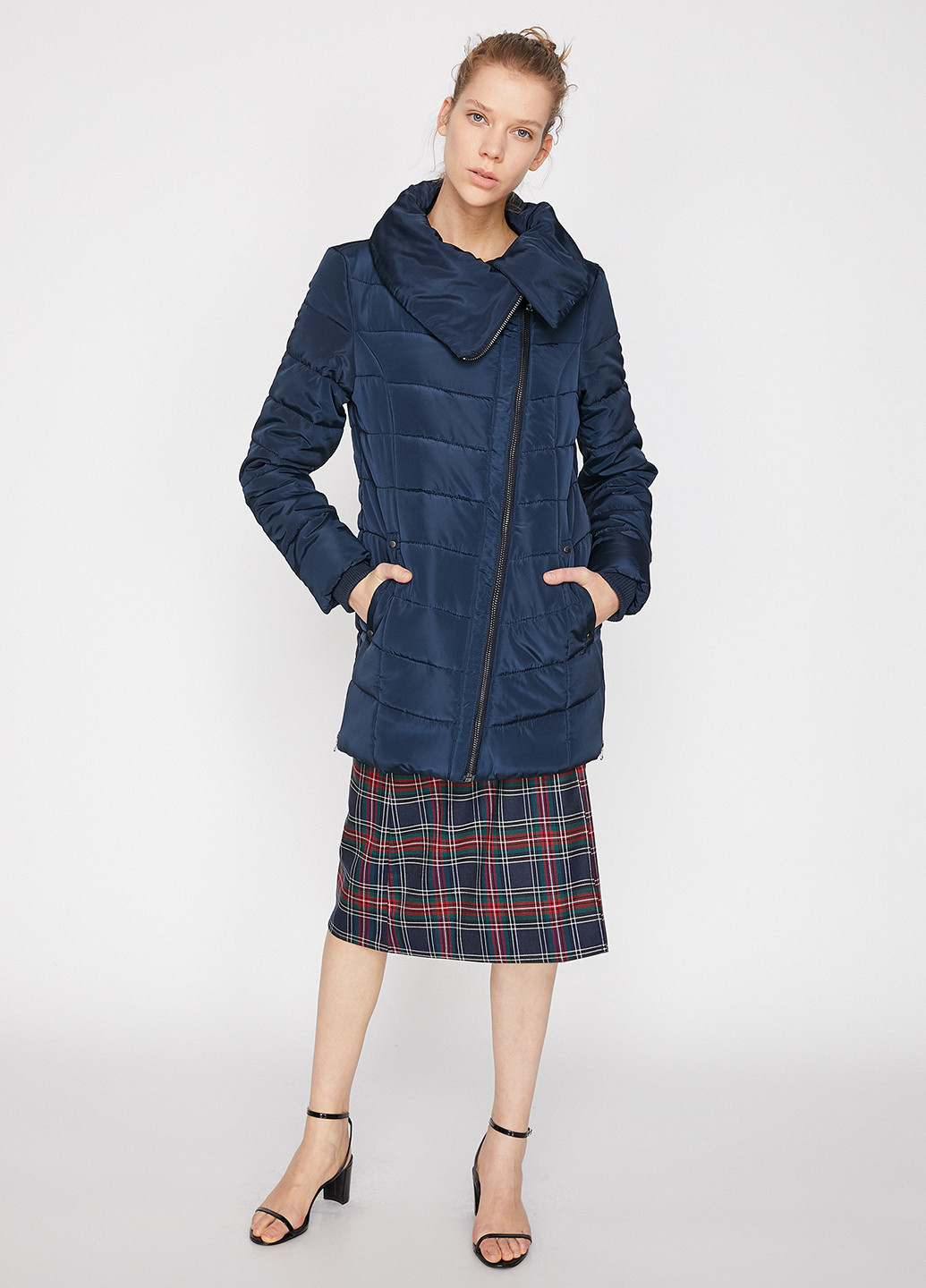 Темно-синяя демисезонная пальто KOTON