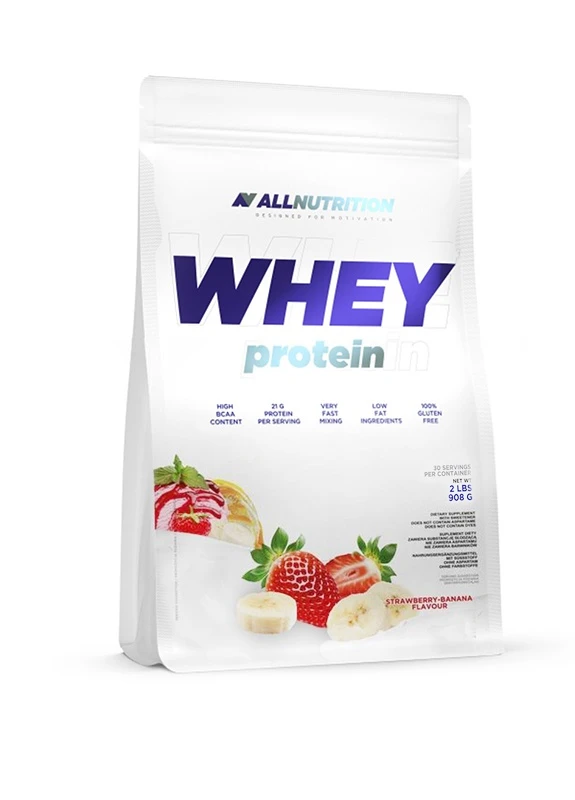 Сывороточный протеин 908 г - Whey Protein 908g (Strawberry Banana) Allnutrition (254916563)