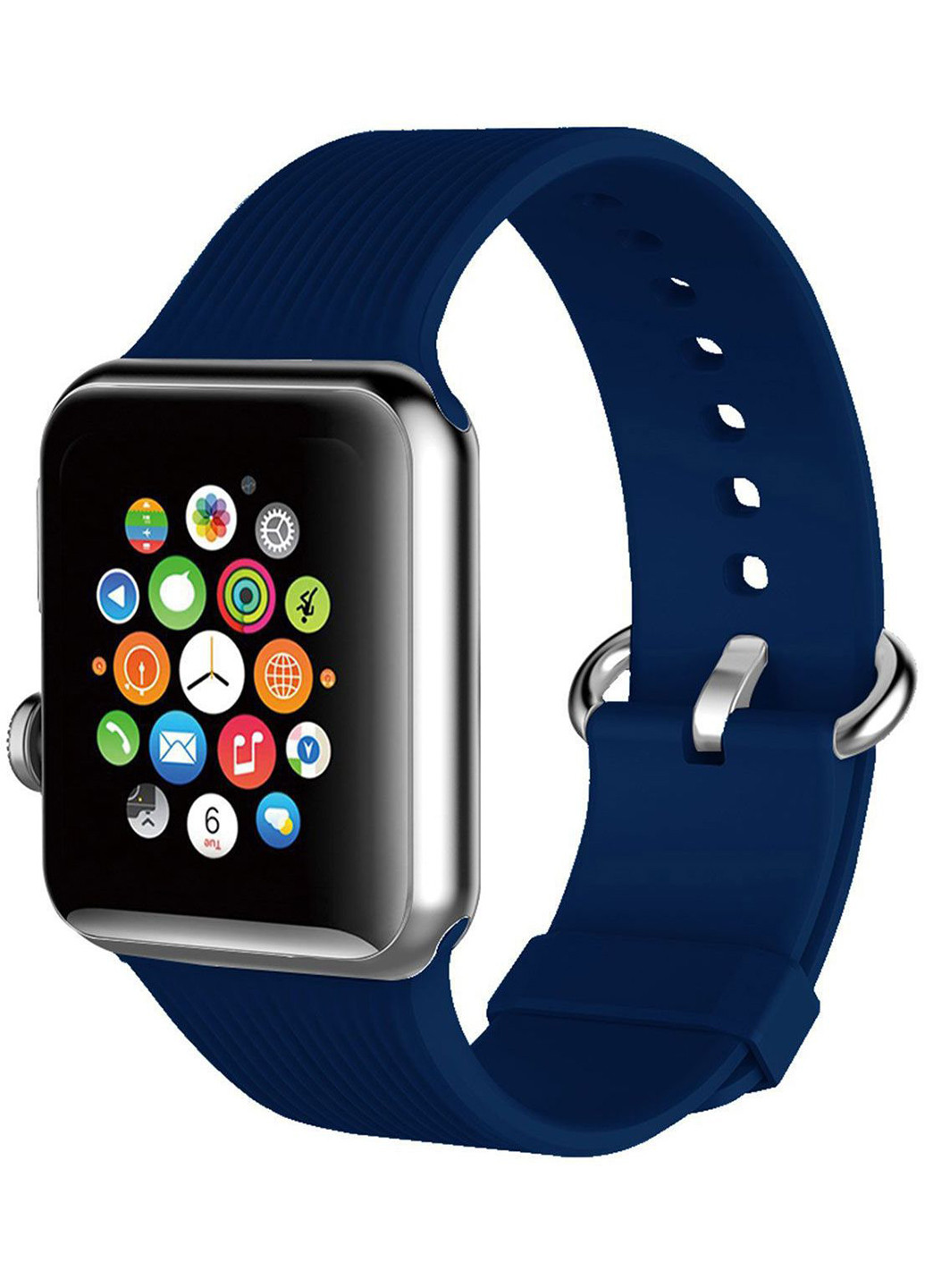 Силиконовый ремешок Silica-42 для Apple Watch 42-44 мм 1/2/3/4/5/6/SE Promate silica-42.blue (216034108)
