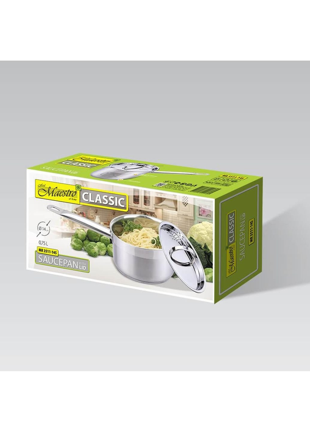 Ківш із кришкою MR 3511-16S 1.5 л 16 см Maestro (253614155)