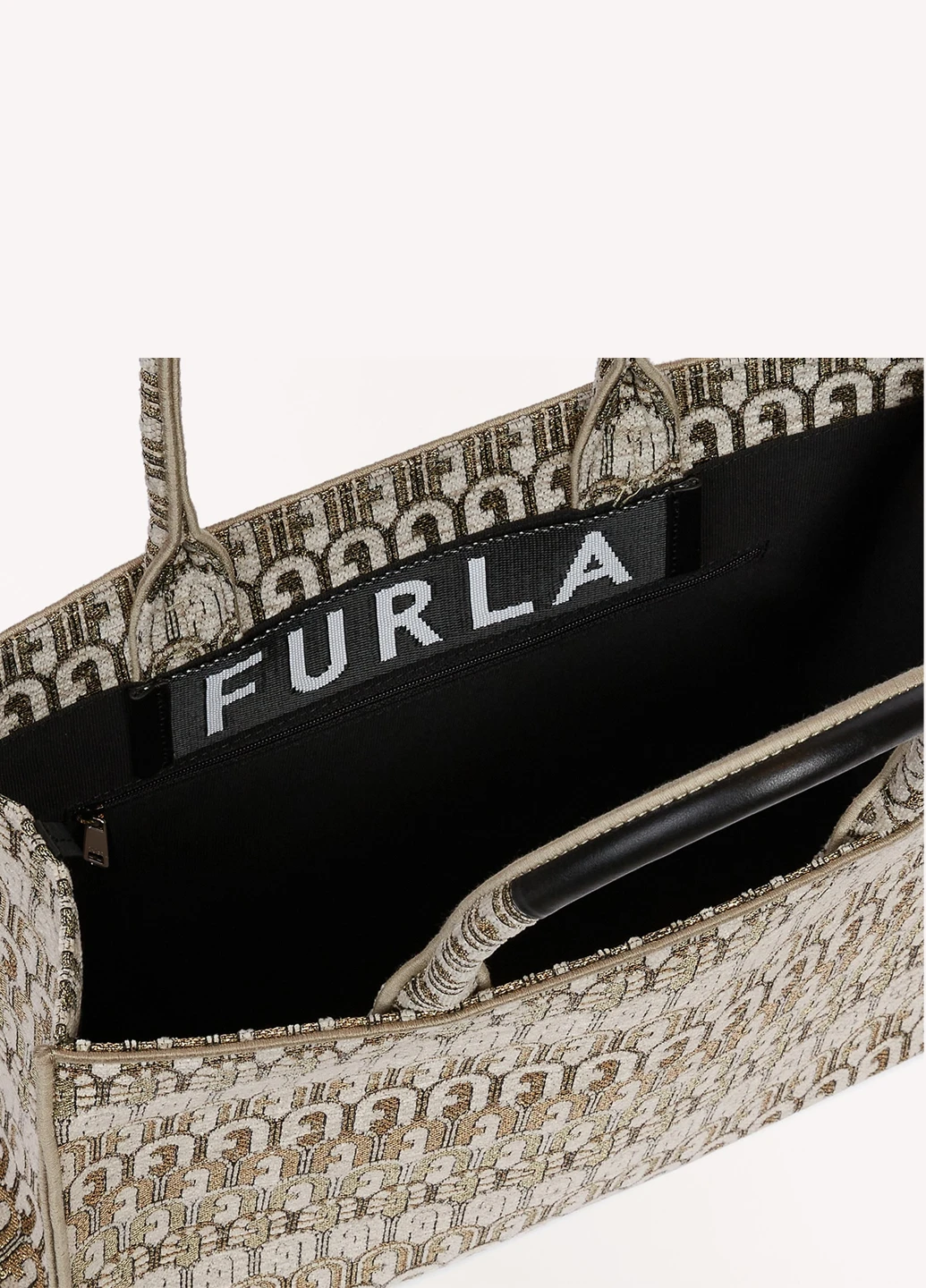 Женская жакардовая сумка WB00255BX03836UT00 Золотистая Furla OPPORTUNITY L TOTE (252863952)