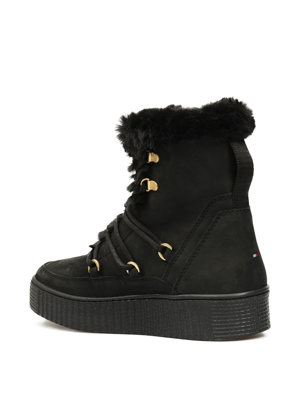 Зимние ботинки Tommy Hilfiger с логотипом, с мехом тканевые