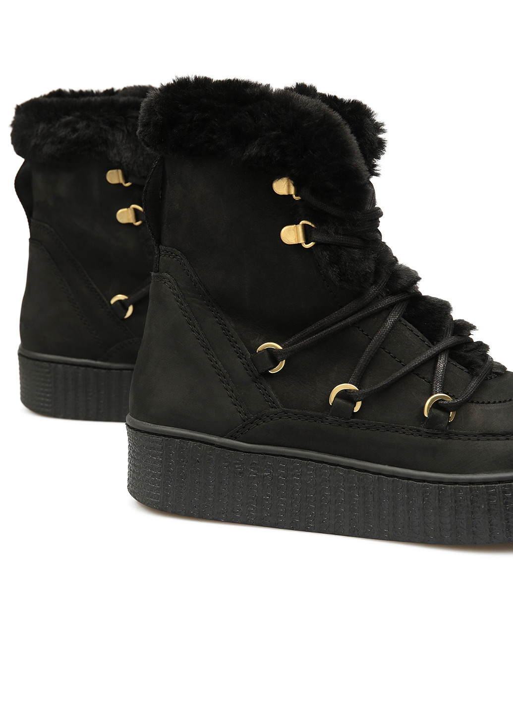 Зимние ботинки Tommy Hilfiger с логотипом, с мехом тканевые