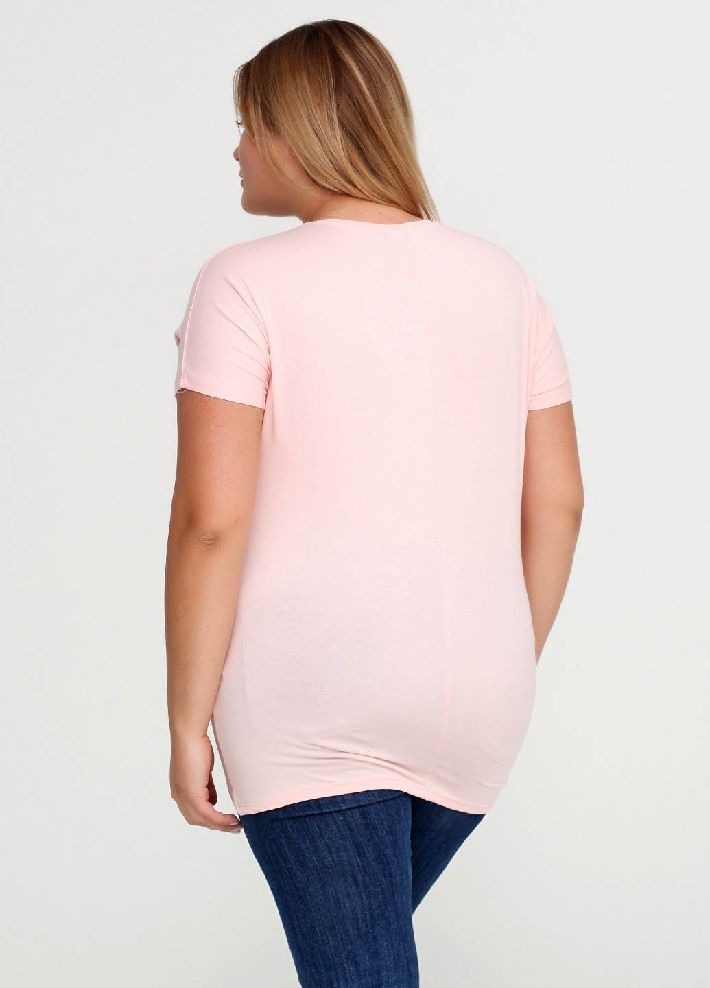 Светло-розовая летняя футболка Smira