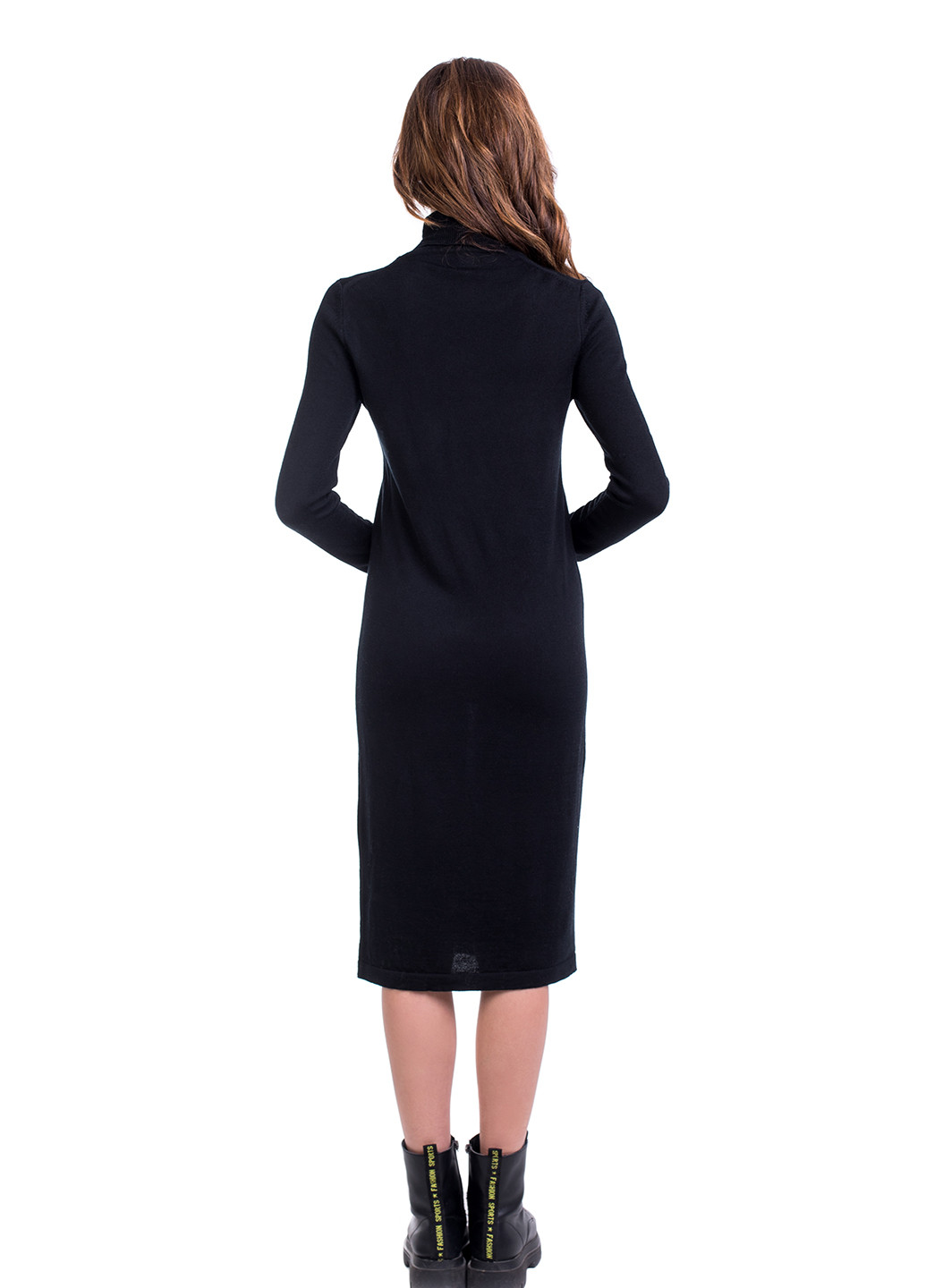 Черное кэжуал платье Viviami однотонное