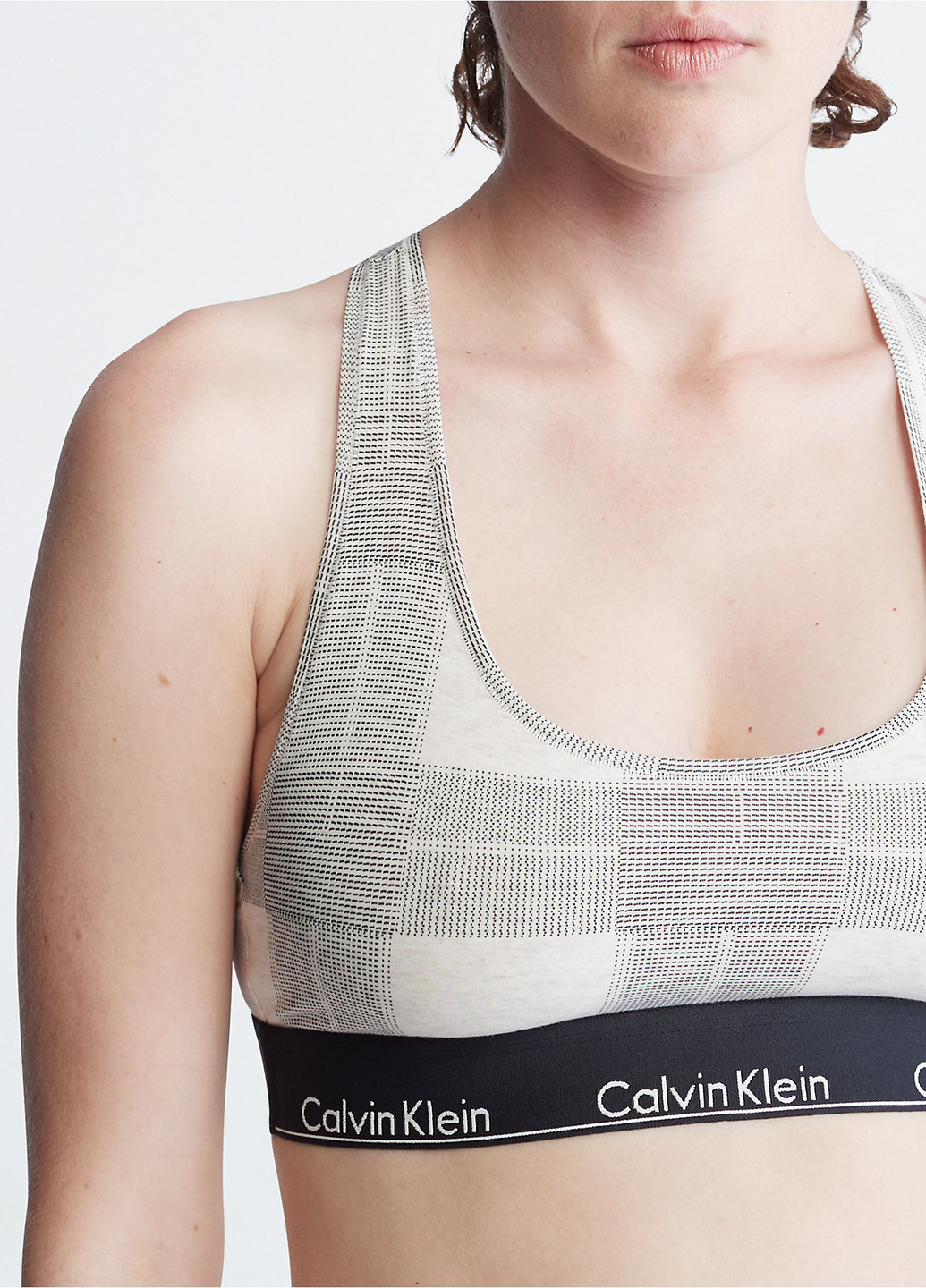 Сіро-бежевий демісезонний комплект (топ, труси) Calvin Klein
