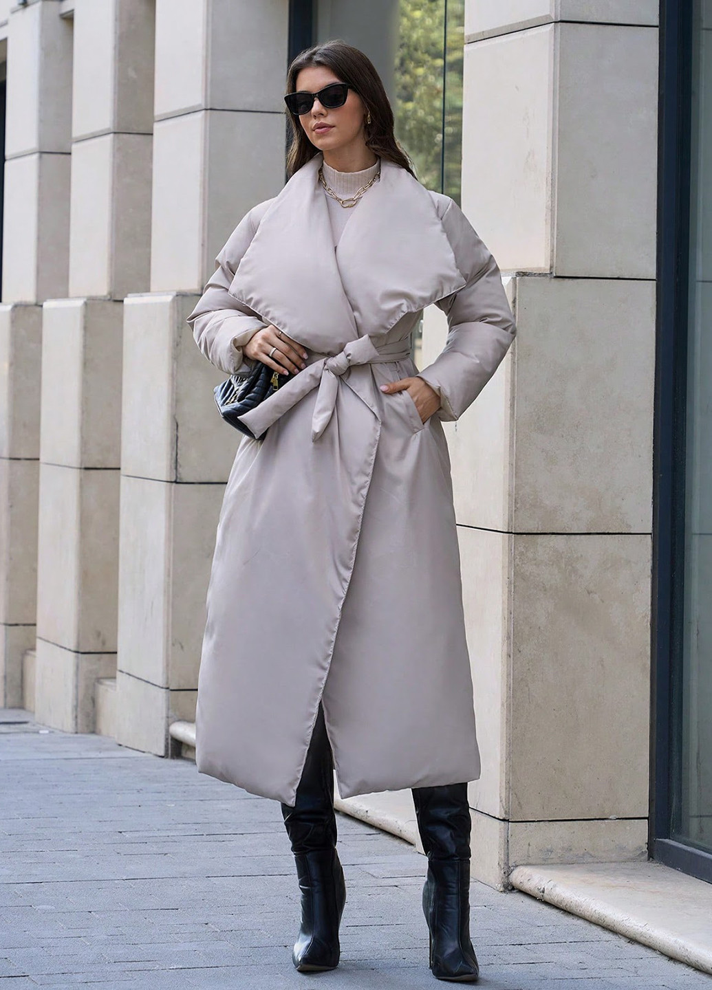 Світло-сіра зимня куртка куртка-ковдра SHEIN