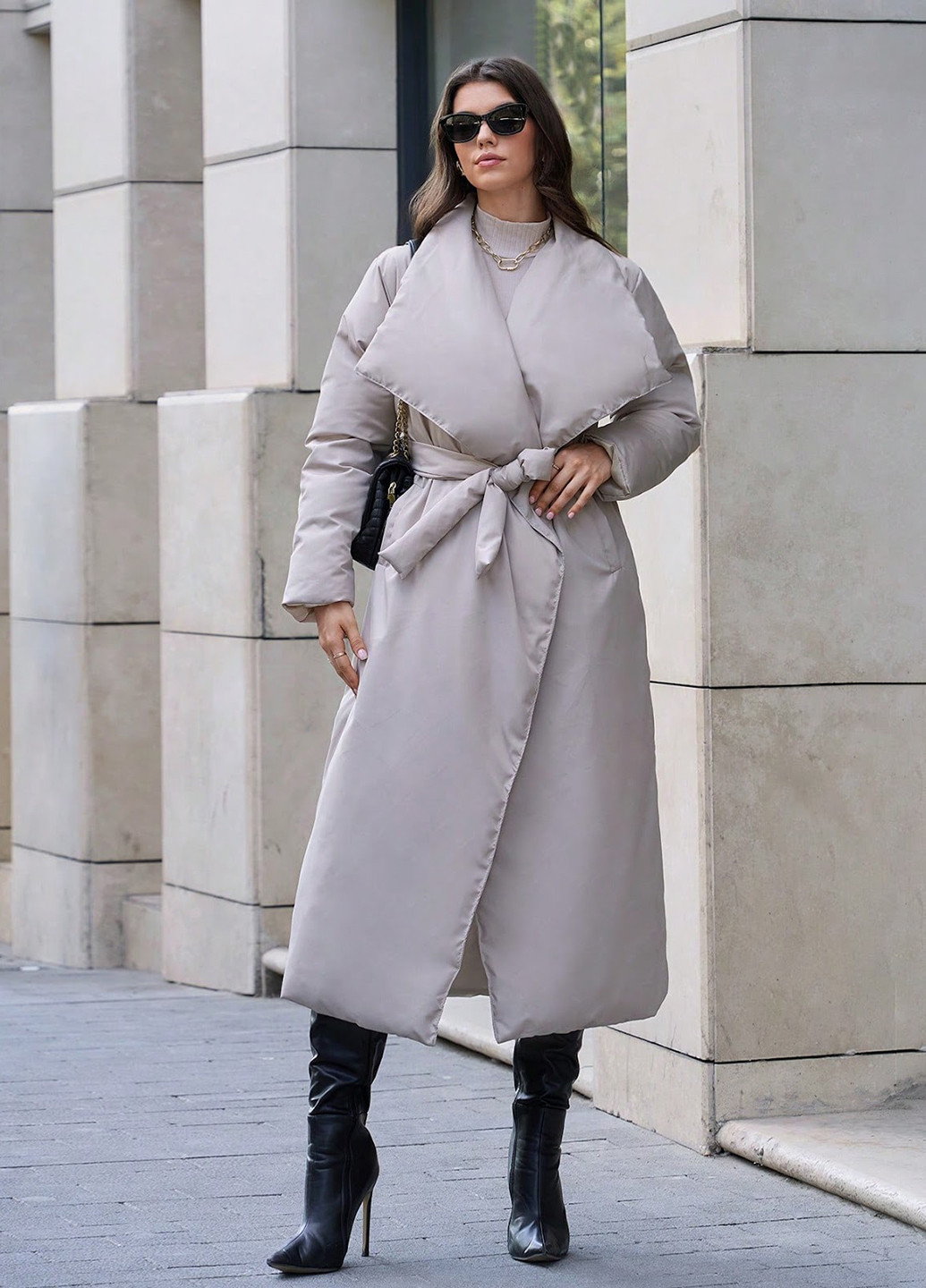 Світло-сіра зимня куртка куртка-ковдра SHEIN