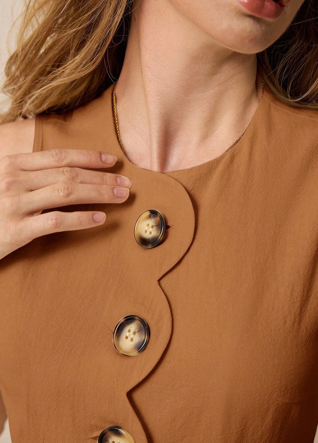 Коричнева кежуал сукня а-силует SHEIN однотонна