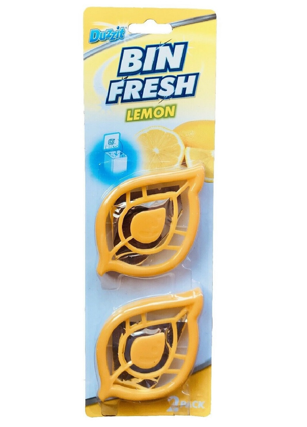 Поглинач запаху для смітника Bin Fresh Lemon 2 шт Duzzit (255416031)