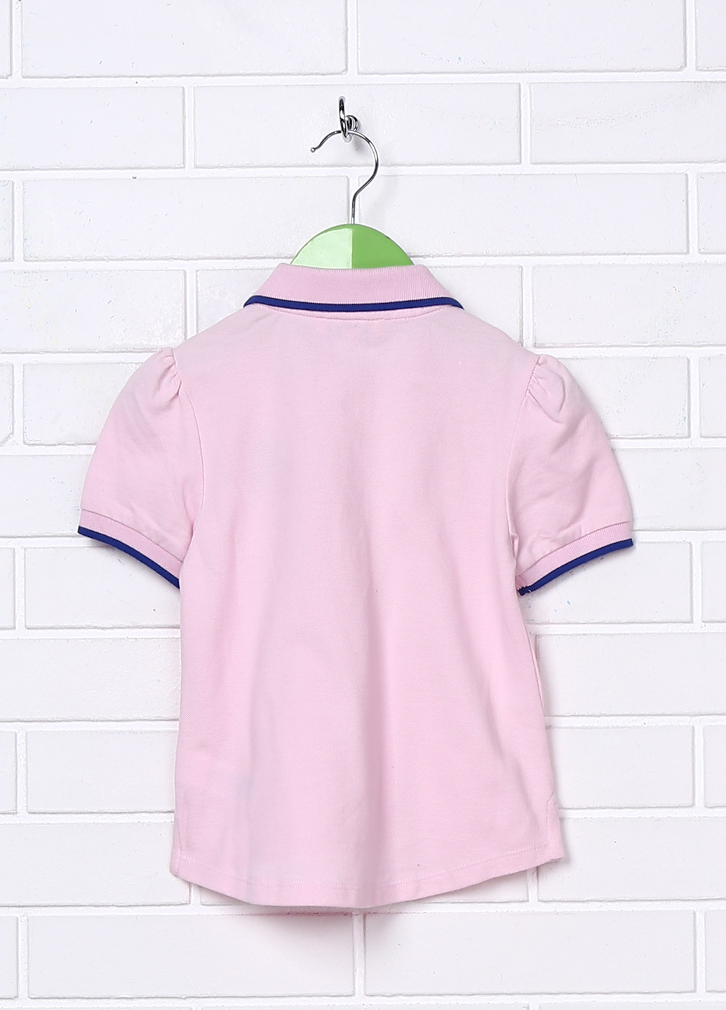 Бледно-розовая детская футболка-поло для девочки Juicy Couture с надписью