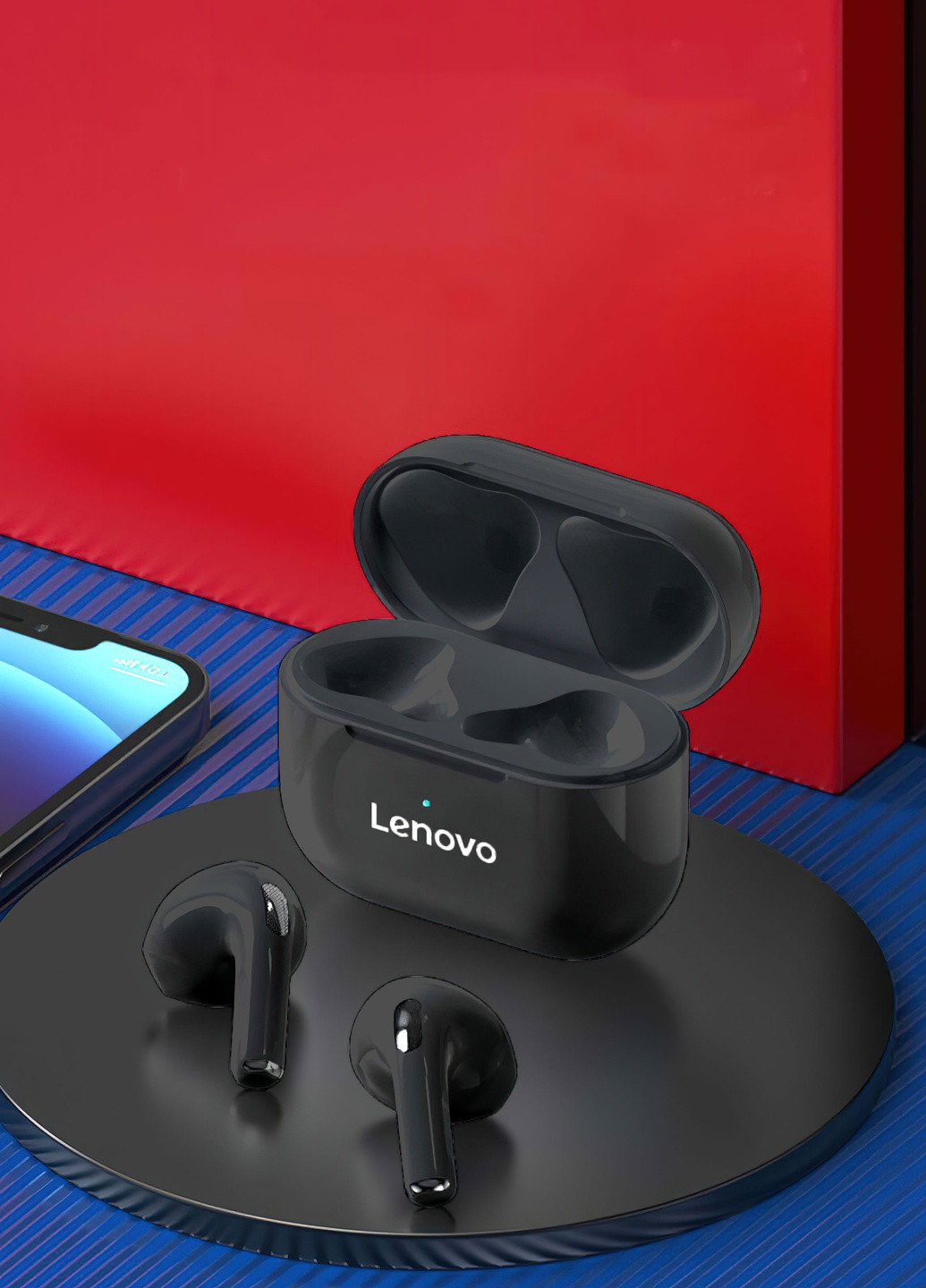 Безпровідні навушники LP40 / Бездротові навушники з мікрофоном Bluetooth для Айфона та Андроїд 8469 Чорний 62967 Lenovo (254695227)