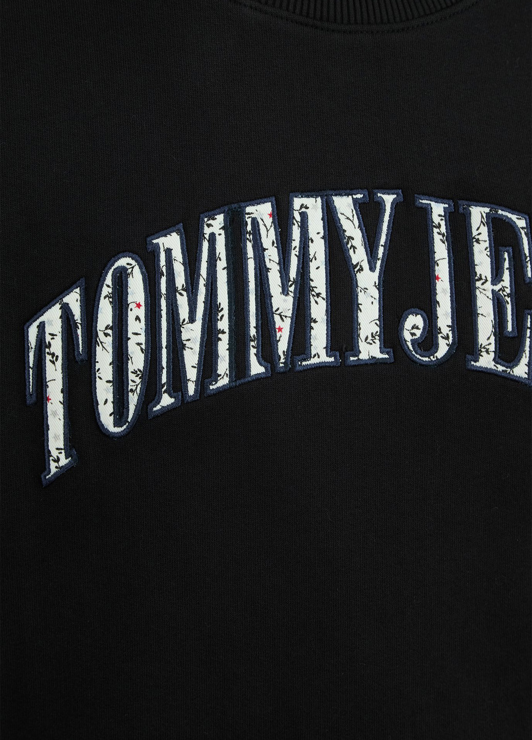 Чорний світшот Tommy Jeans однотонний вишивка (347149611)