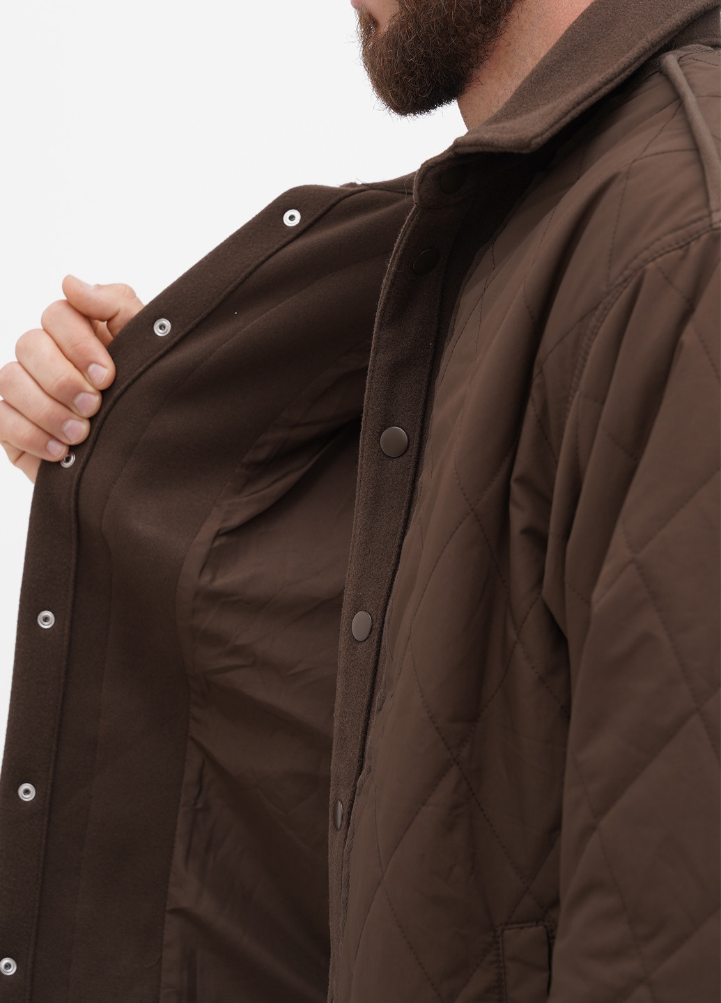 Темно-коричневая демисезонная куртка куртка-лайнер H&M