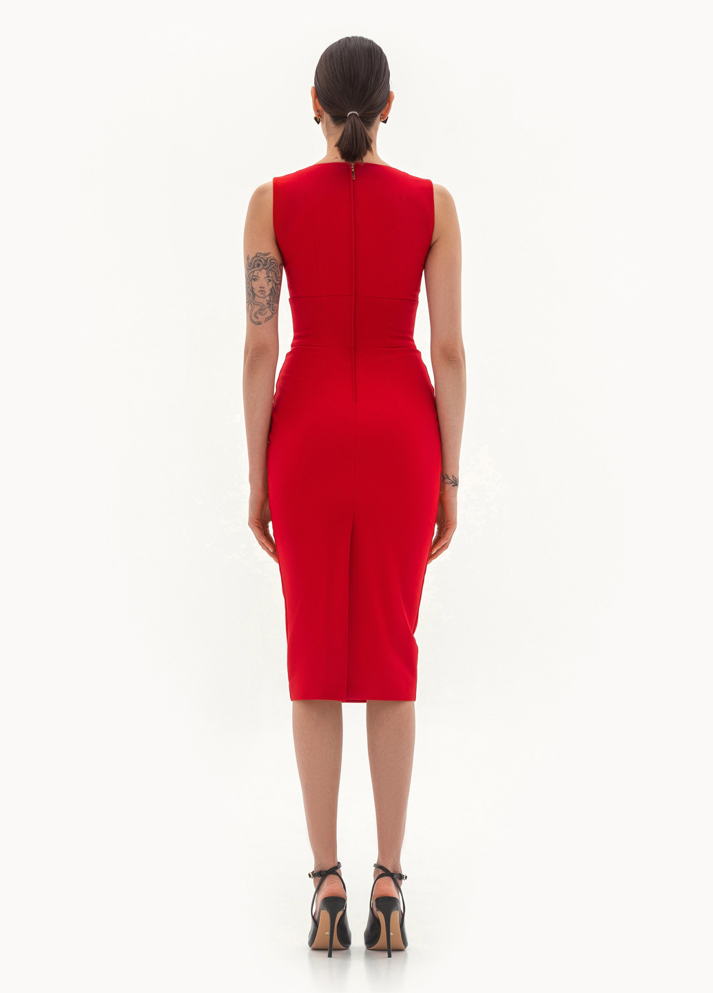 Червона кежуал сукня футляр BGL однотонна