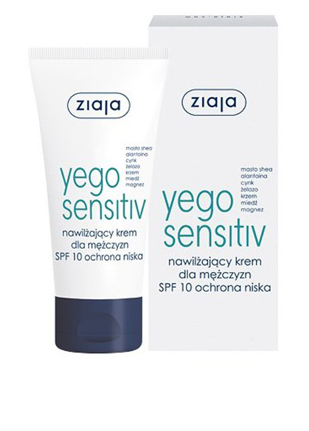 Крем зволожуючий для чоловіків Yego Sensitiv Moisturising Cream For Men SPF 10, 50 мл Ziaja (69676361)