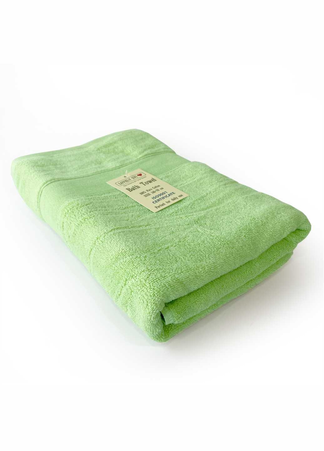 Lovely Svi рушник махровий банний (бавовна) в подарунковому пакеті розмір: 70 на 140 см зелений однотонний зелений виробництво - Китай