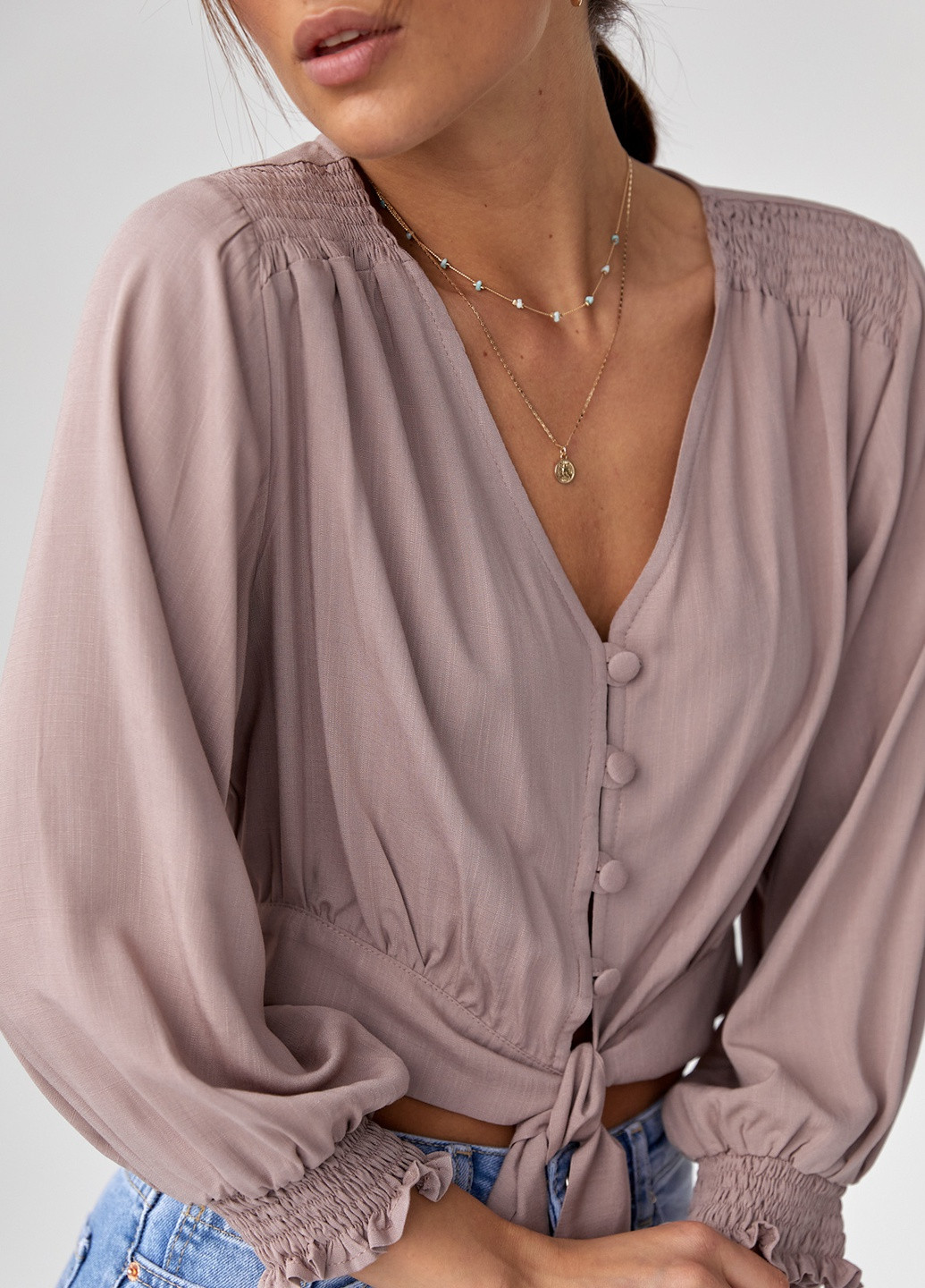 Бежева блузка SL-ARTMON