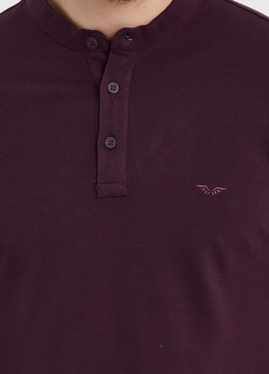 Темно-бордовая футболка-поло для мужчин Trend Collection однотонная
