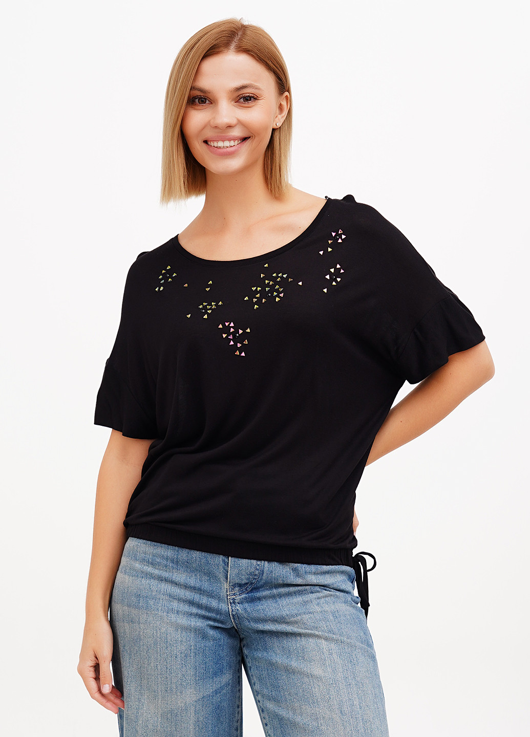 Чорна блуза Sassofono